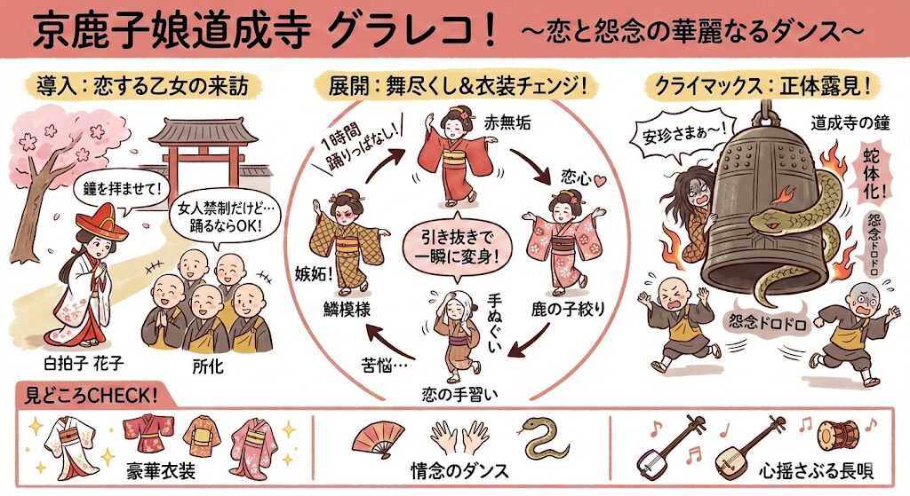 京鹿子娘道成寺のあらすじを簡単に！感想ネタバレ考察まるっとレビュー