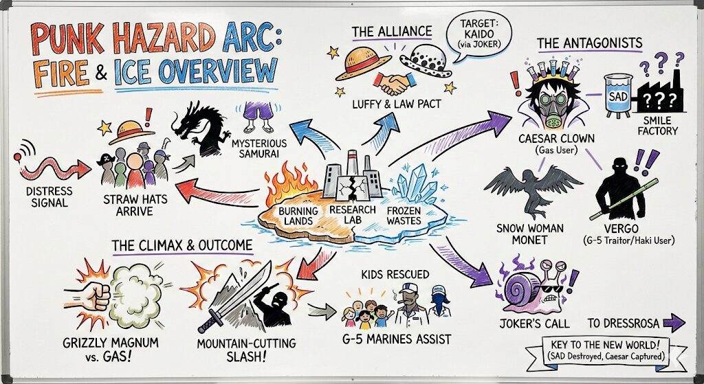 ワンピースパンクハザード編のあらすじ感想ネタバレ考察まるっとレビュー！