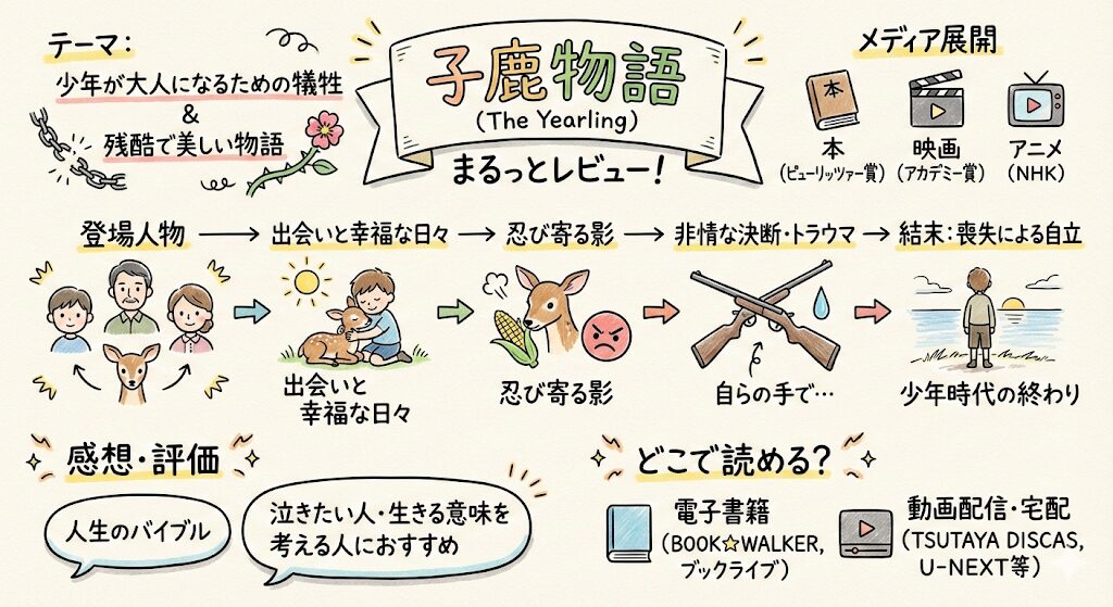 子鹿物語のあらすじ感想ネタバレ考察まるっとレビュー！