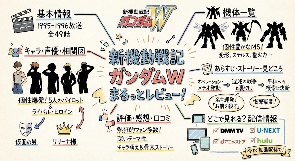 ガンダムWのあらすじ感想ネタバレ考察まるっとレビュー！