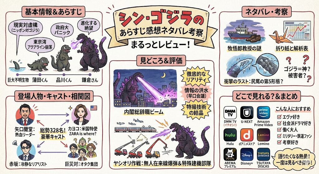 シン・ゴジラのあらすじ感想ネタバレ考察まるっとレビュー!