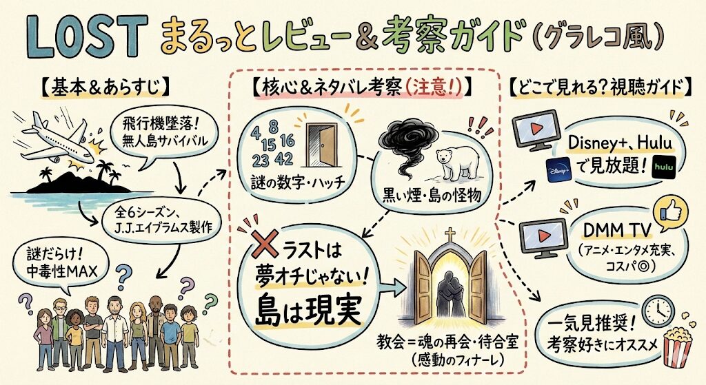LOSTのあらすじネタバレ感想考察まるっとレビュー!