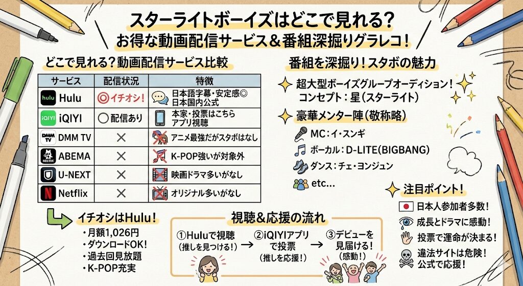 スターライトボーイズはどこで見れる?お得な動画配信サービスはこれ!