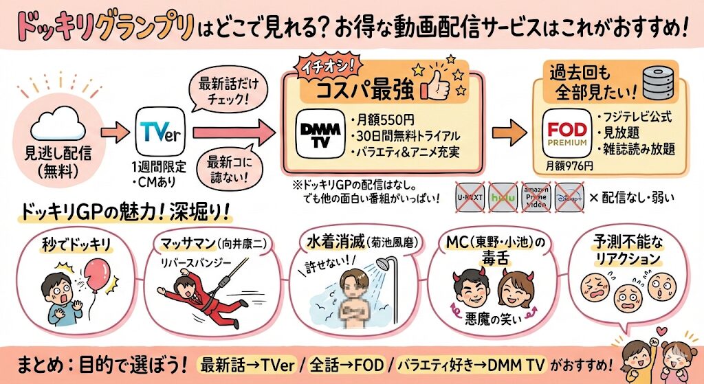 ドッキリグランプリはどこで見れる?お得な動画配信サービスはこれ!