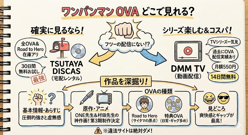 ワンパンマンのOVAはどこで見れる?お得な動画配信サービスはこれ!