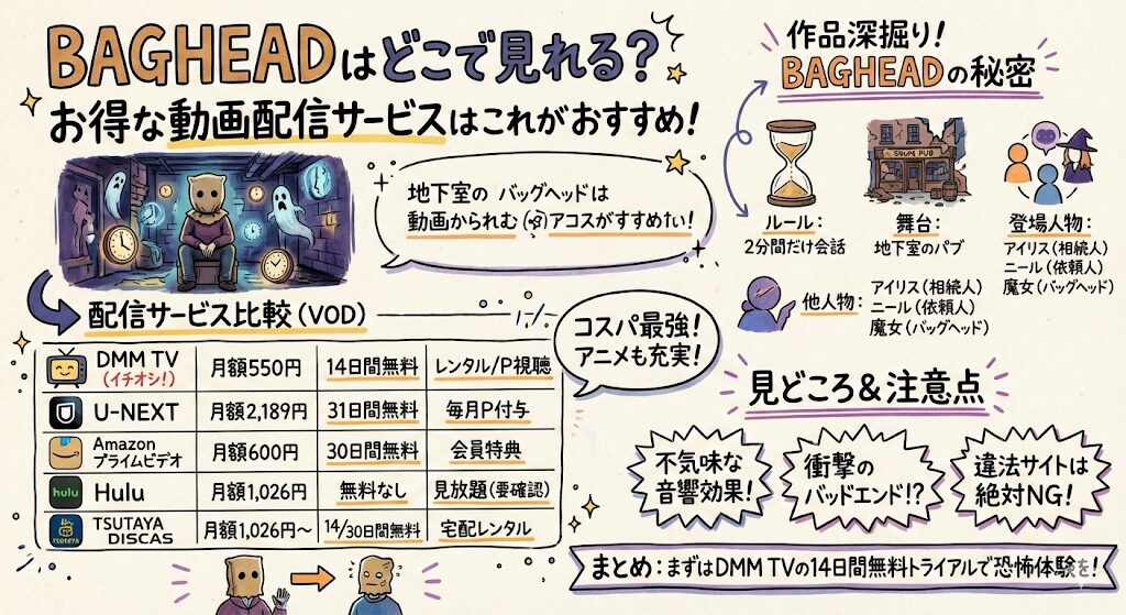 BAGHEADはどこで見れる?お得な動画配信サービスはこれがおすすめ!