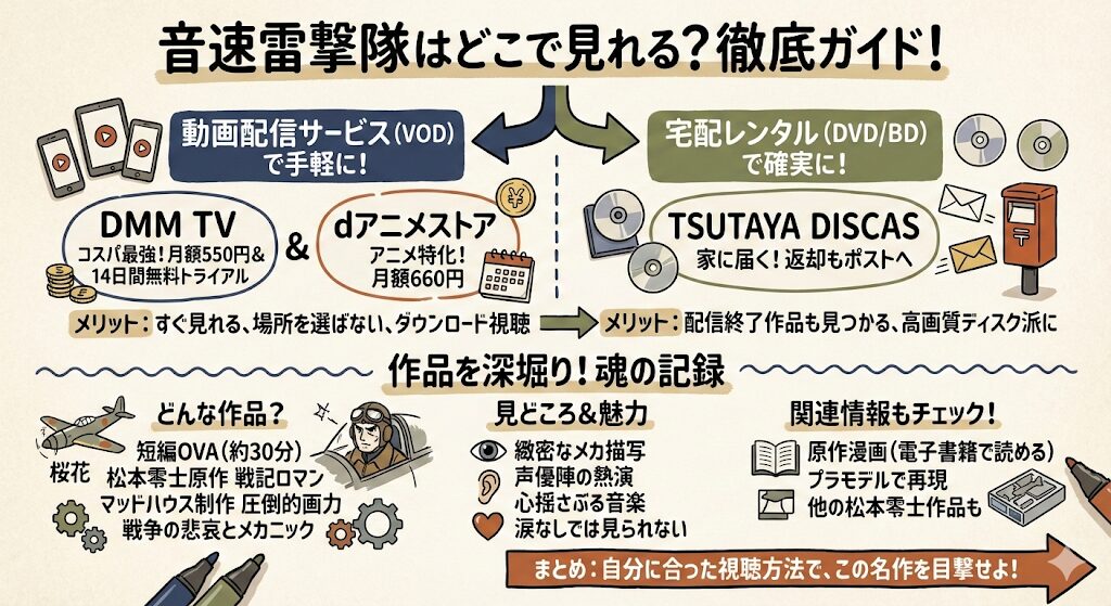 音速雷撃隊はどこで見れる？お得な動画配信サービスはこれがおすすめ！