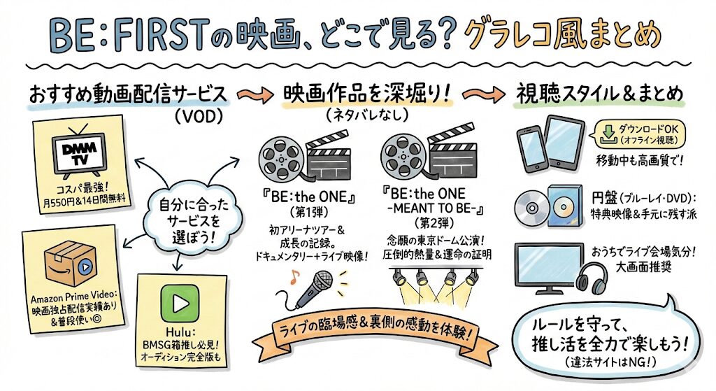 BE:FIRSTの映画はどこで見れる？お得な動画配信サービスはこれがおすすめ！
