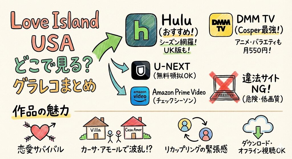 Love Island USAはどこで見れる?お得な動画配信サービスはこれがおすすめ!