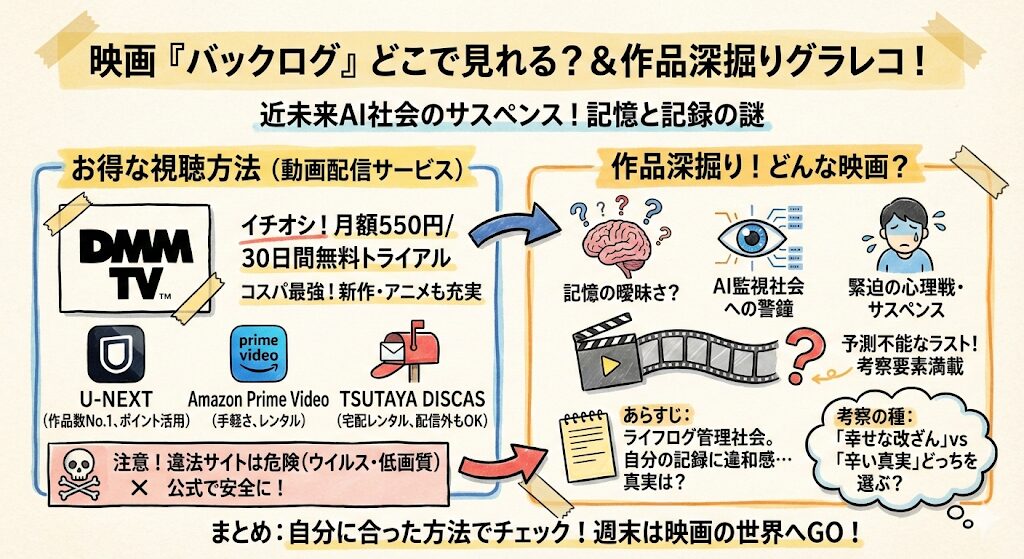 バックログの映画はどこで見れる？お得な動画配信サービスはこれがおすすめ！