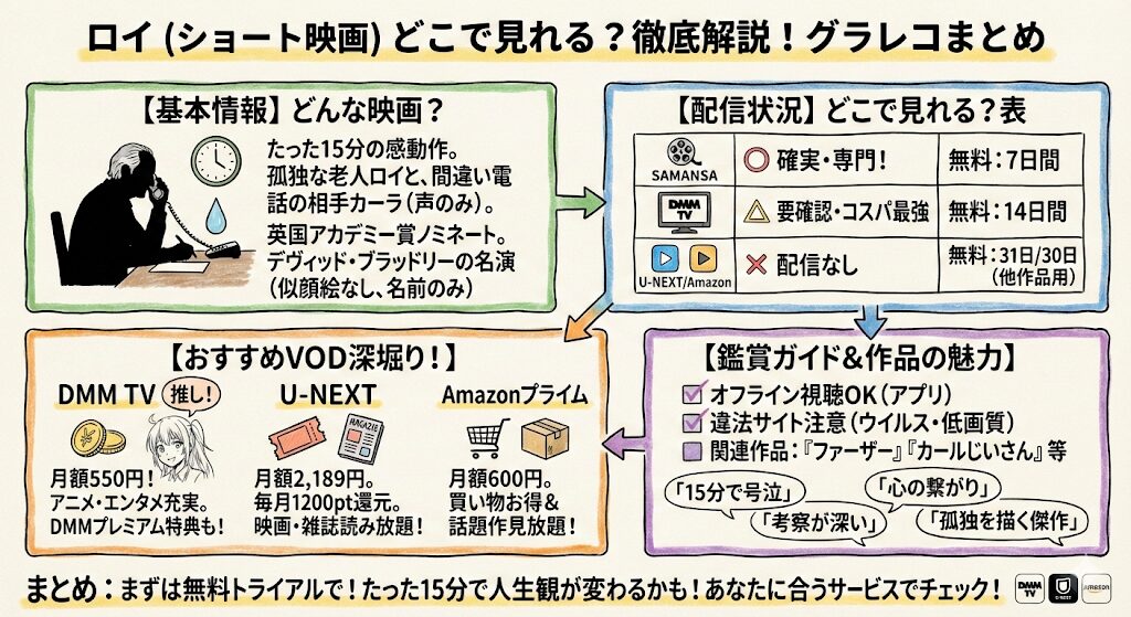 ロイ(ショート映画)はどこで見れる?お得な動画配信サービスはこれがおすすめ!