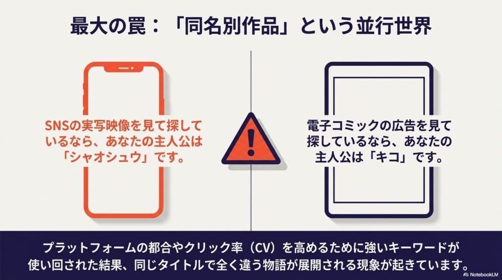 スピード婚！旦那様は大富豪の実写版（シャオシュウ）と漫画版（キコ）のあらすじ・設定比較マトリクス